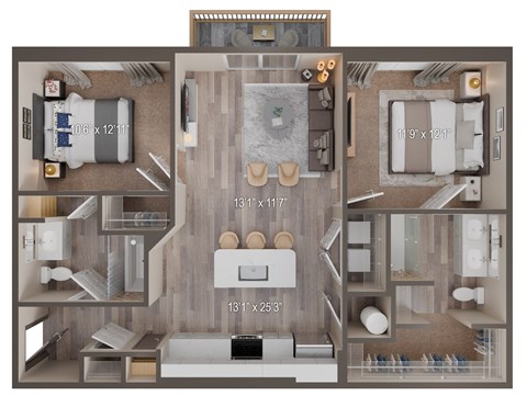 UNIT B1 at Tiffany Flats, Columbus, OH, 43231